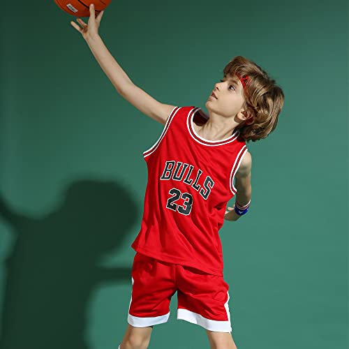 DaceStar Completo Basket Bambino 2 Pezzi, Maglia Basket Bambina, Canotta Basketball Bambino + Pantaloncini 4-14 anni