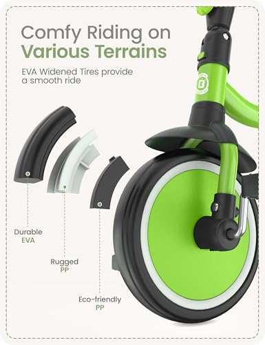 Image of besrey Toddler Tricycle with Bell, for Ages 18 Months to 5 Years
