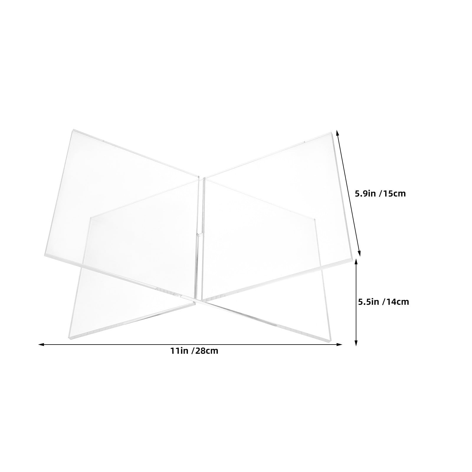 Balacoo Soporte Acrílico Transparente Diseño Resistente y Estable 2 Piezas para Libros de Cocina y Recetas, Adecuado para Lectura en Cocina y Hogar
