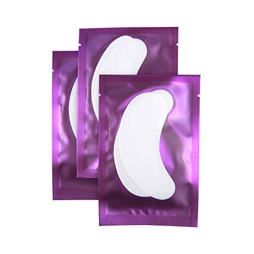 Florica 50 Paires Faux-cils les Yeux Extensions de cils Patch de gel Sans Peluche Hydrogel Masque (Violet) Cover