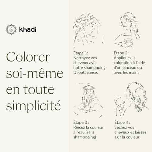 khadi BLOND FONCÉ Coloration végétale - Colore vos cheveux dans un blond cendré mat à un blond foncé intense - Cosmétiques 100% naturels certifiés - 100 g – vue 9