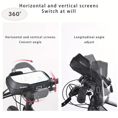 Bike Phone Holder EVA Waterproof Bike Front Frame Bag Top