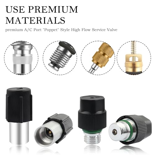 Ihotder IHOTDER-KONG TIAO JIAN-2403 Ac Valve Core Kit For Car Air Conditioning Repair,R12 To R134A Conversion Kit As Air Conditioning Tools&Equipment,Universal Ac Valve Core Removal Tool Car Accessories Fit thumb #3
