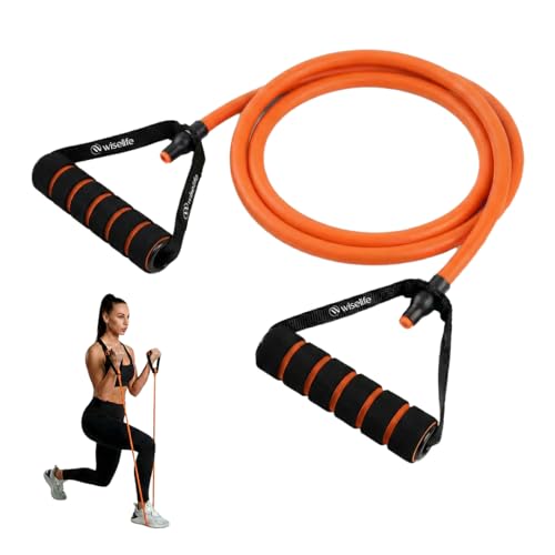 Image of Wiselife Adjustable Resistance Bands with Handles for Exercise | Heavy Duty Workout Bands with Door Anchor for Strength Training, Physical Therapy & Full Body Home Workouts 25 kg(Orange)