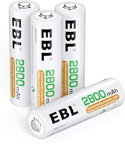 EBL 2800mAh AA de Alta Capacidad Ni-MH Pilas Recargables de 1,2V para los Equipos Domésticos...