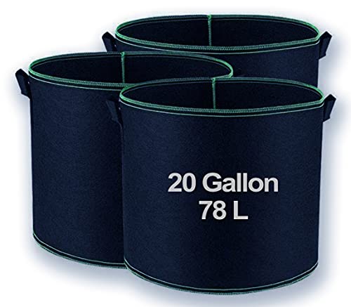 Hylong Growing Bags (3-Pack) - 78L Potato & Tomato Planter - Soft-sided Reusable Grow Bags