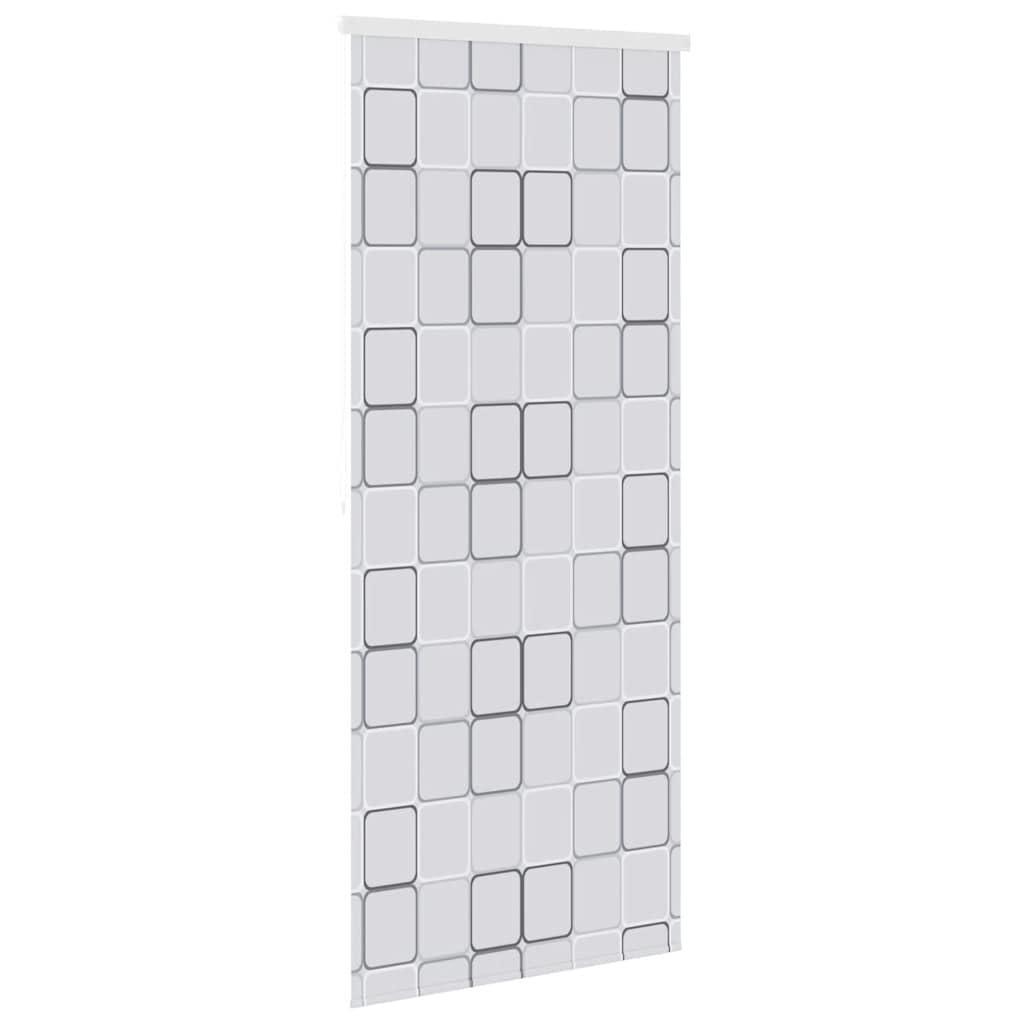 Duschrollo 100x240 cm mit Quadratmuster, wasserabweisendes Badrollo als Spritzschutz, Duschvorhang-Alternative mit Montagezubehör, platzsparende Lösung für Dusche und Badewanne
