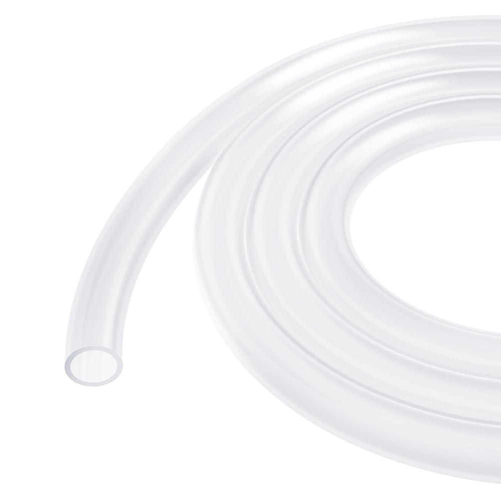 Przezroczysta rurka z PVC, średnica wewnętrzna 6mm (0,23 cala) x średnica zewnętrzna 8mm (0,31 cala) - długość 5m (16 stóp) Przezroczysty wąż PVC, elastyczna rurka winylowa, plastikowa rurka