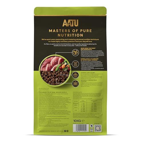 AATU Trockenfutter für Hunde, 80/20 Hundetrockenfutter mit Ente, Hundefutter Getreidefrei mit Hohem Proteingehalt, Natürliche Tiernahrung für Ausgewachsene Hunde Aller Rassen, 10 kg