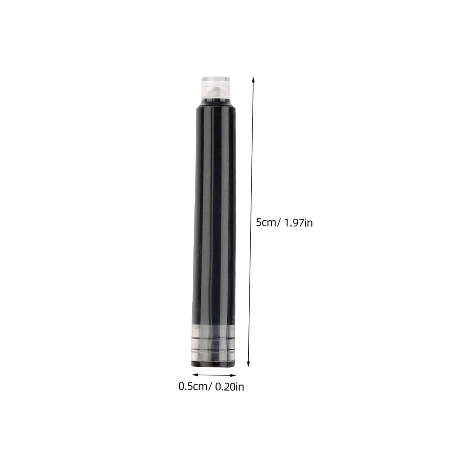 SECFOU 450 Pezzi Ricariche in Plastica per Penna Stilografica di Inchiostro 3,4 Mm Colori Blu Nero Rosso Facili da Sostituire per Scuola e Ufficio