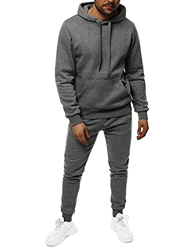 OZONEE Herren 2-Teilig Set Kapuzenpullover + Jogginghose Jogginganzug...