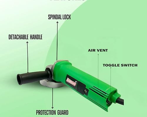 Image of Inditrust Dumdaar Angle grinder machine 950W 100% Copper Winding 801 model machine (GREEN)
