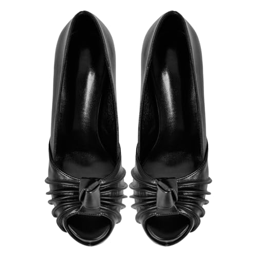 Women's Platform Pumps Shoes Slip On Stilettos PU High Heels3