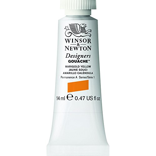 Winsor & Newton 14ml Designers Gouache Tube - Marigold Yellow