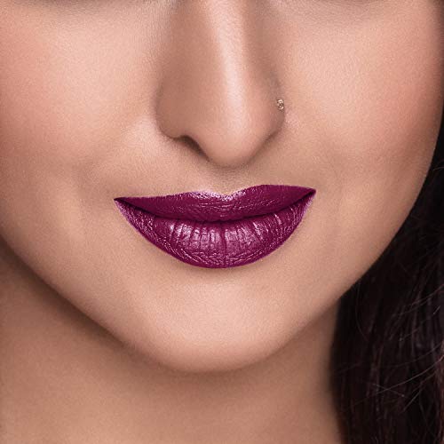 Image of MyGlamm POSE HD Lipstick-Ripe Grape (Purple)-4 gm | Matte Lipstick | Enriched with Moringa oil & Vitamin E | Long-lasting & Moisturising