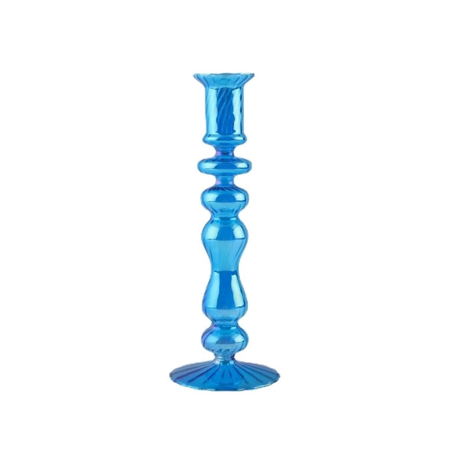 Candle Holders Retro Candlesticks Taper Candle Holders Tall Decoration Party Glass Vase Home Decor Wedding(Color C,STYLE1)