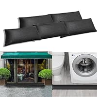 Antrella 5 Stück Wasser Aktivierte Sandsack für Hochwasserschutz Wasser absorbierende Hochwassersperre Barriere Wasserleck für Tür Garage Garten 20x90CM