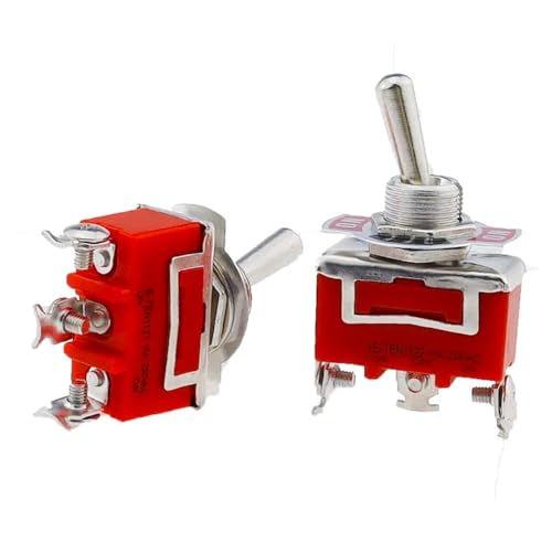 Interrupteur à bascule inverseur tripolaire ON-OFF-ON 6 broches 15A pour inverseur de source