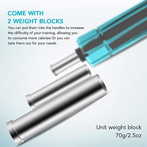 DECDEAL Conjunto de corda de pular 10 unidades com blocos de peso corda de salto ajustável para fitn