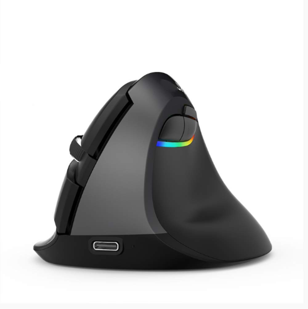 Pluma de carga inalámbrica Bluetooth, mouse vertical ergonómico y elegante negro 2