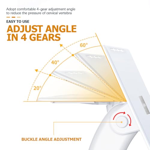 Base plegable para laptop y tablet UKCOCO blanca miniatura 2