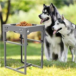 Miniatura 7 de Mobbyko Cuencos elevados para perros, cuenco elevado para perros grandes con cuenco extra grande de 4 litros, 6 alturas opcionales (7.1 a 20.3