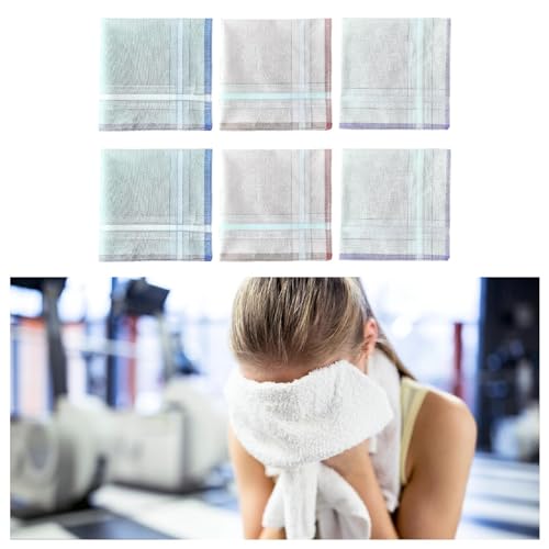 Pañuelos para hombre y mujer unisex en pack de 6 piezas de algodón suave de uso diario 7