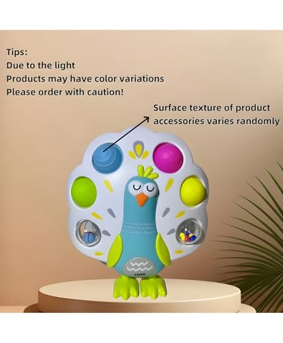 Image of Toddler Busy Cube with Press Buttons | Early Educational Sensory Toy for Finger Training & Decompression Play | Soft Sound Activity Toy for Babies - Pack of 1 (White)