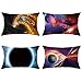 Beydodo Fundas Cojines Decoracion,4 Fundas de Cojin,Universo Galaxy,Funda Cojin 30x50 Estampado Fundas Cojines Azul Púrpura