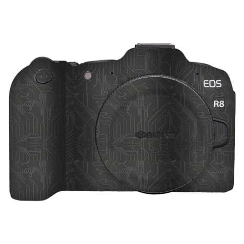kakotopa Camera Body Protective Skin Compatible with EOS R8,Full Coverage Anti-Scratch Decorative Wrap Film,Precision Cut,Easy to Apply,Removable Sticker (Circuit Board Black)