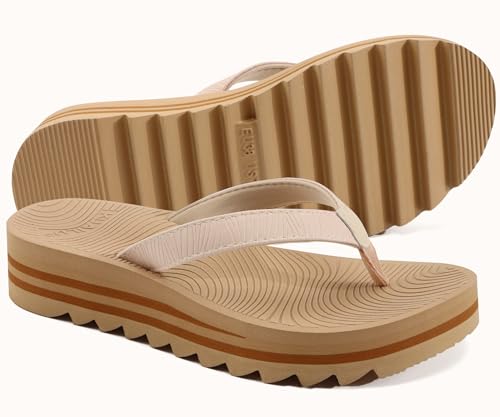 Image of KuaiLu Women's Arch Support Platform Flip Flop Sandals
