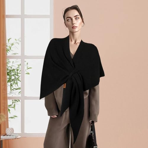 Women Knitted Shawl Wraps Striped Pashmina Shawl Wraps Open Front Sweater Cardigan Warm Scarf Poncho3