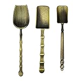 Xusmyzm Measuring Spoons Coffee Scoop Tea Spoons Long Handle Art Vintage Teaspoons Metal Scoop set...