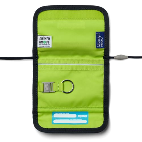 ergobag Portmonetka na piersi, mini portmonetka z kieszonką na monety, okienko dla dziewcząt i chłopców, Niedźwiedź zanurzeniowy - ciemnoniebieski, Einheitsgröße, Torebka na piersi