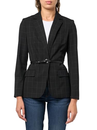 Calvin Klein Women's Blazer with Leather Waist Belt - Main Image