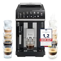 KKT KOLBE Pure Kaffeevollautomat mit Milchschaumdüse, ColdBrew und Zubehör, 2 Tassen Funktion, 15 Bar, 7-stufiges Mahlwerk, Touchscreen, Automatische Reinigung, 4 Getränke, Schwarz Silber – Ansicht 1