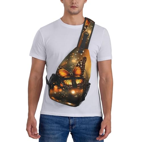Bolso cruzado para hombre naranja estilo sling miniatura 7