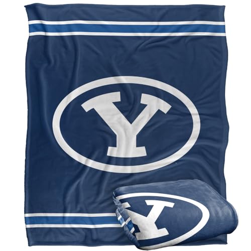 LOGOVISION Brigham Young University Primary Logo Stripes Silky Touch Super Soft Throw Blanket 50"x60"