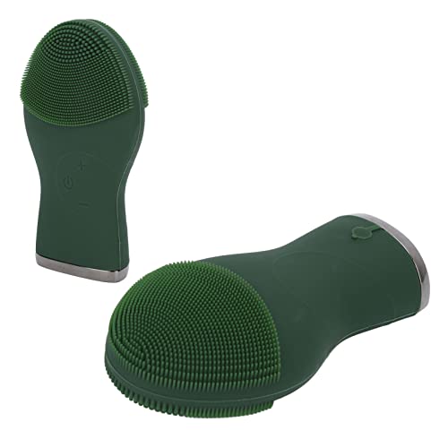 Limpador facial elétrico, limpador facial de silicone amigo da pele, cabeça de escova ampliada para