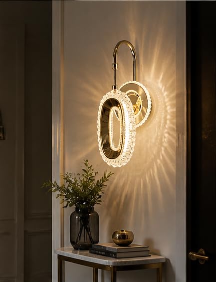 Image of blissbells Crystal Wall Light, LED Decorative Sconce (Crystal Hanging wall Light)