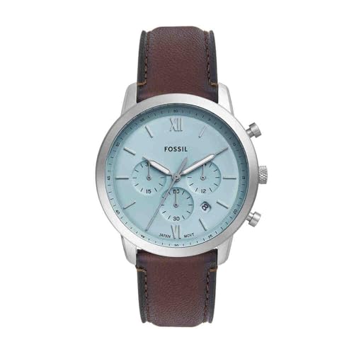 FOSSIL Orologio Neutra da uomo, movimento cronografo al quarzo con cinturino in pelle