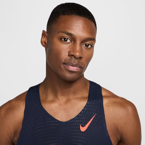 Nike AeroSwift Men's Dri-FIT ADV Running Singlet (FN4231-451, Obsidian/Bright Crimson)4