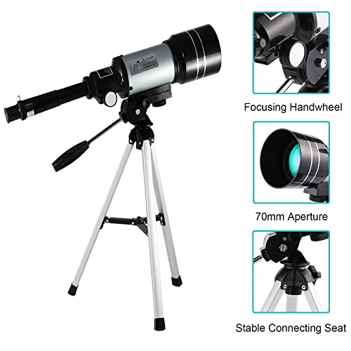 Telescopio Astronómico Refractor 70mm Apertura 300mm Foco miniatura 2