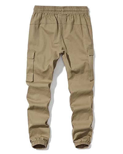 Boys Cargo Pants Kids Joggers Youth Hiking Pants Elastic Waist Cotton Twill Jogging School Pants2