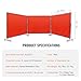 HappyBuy Welding Screen with Frame - 6' x 8', 3 Panel, Flame-Resistant Vinyl, 12 Swivel Wheels (6 Lockable), for Workshop, Red