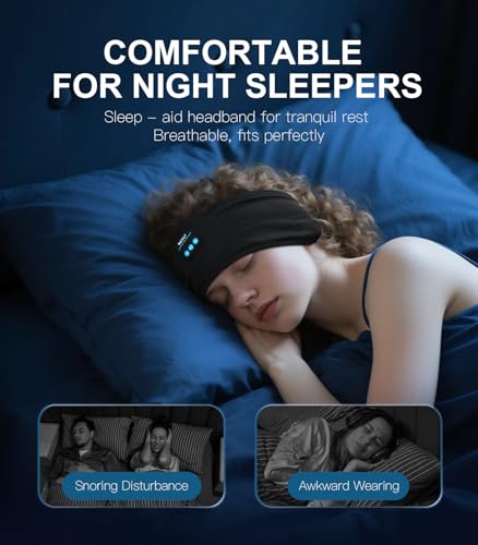 Navly Sleep Headphones Bluetooth Sports Headband Headphones with Ultra-Thin HD Stereo Speakers,Perfect for Sports, Side Sleepers, Air Travel, Meditation and Relaxation - 6
