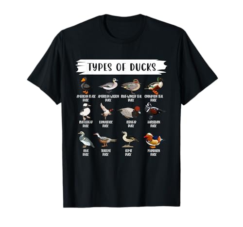 Types de canards Chemise Funny Duck Hunting Shirts Duck Lover T-Shirt