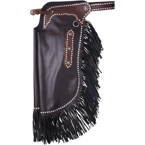 Tough 1 Synthetic Chinks w/Buckstitch Large Brown