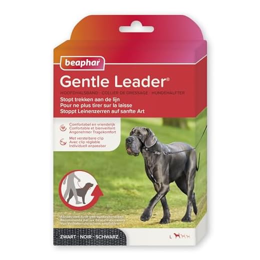 BEAPHAR - Gentle Leader® - Hundehalfter Für Große Rassen - Aus Nylon - Trainingshilfe Zur Kontrolle Und Führung - Von Tiertrainern Empfohlen - Größe L - Schwarz