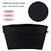 Time Wing Handbag Tote Purse Organizer Insert Bag Liner Shaper Divider Zipper 11 Pockets Compartments X Large Black